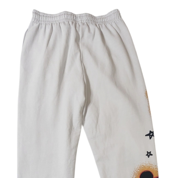 Disney Mickey Mouse Happiness Star Fleece Sweatpants sz M white - Picture 10 of 11